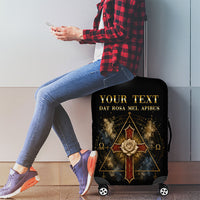 Personalized Rosicrucians Luggage Cover Sapiens Dominabitur Astris Rose Cross