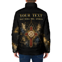 Personalized Rosicrucians Padded Jacket Sapiens Dominabitur Astris Rose Cross
