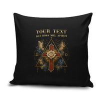 Personalized Rosicrucians Pillow Cover Sapiens Dominabitur Astris Rose Cross
