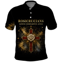 Personalized Rosicrucians Polo Shirt Sapiens Dominabitur Astris Rose Cross
