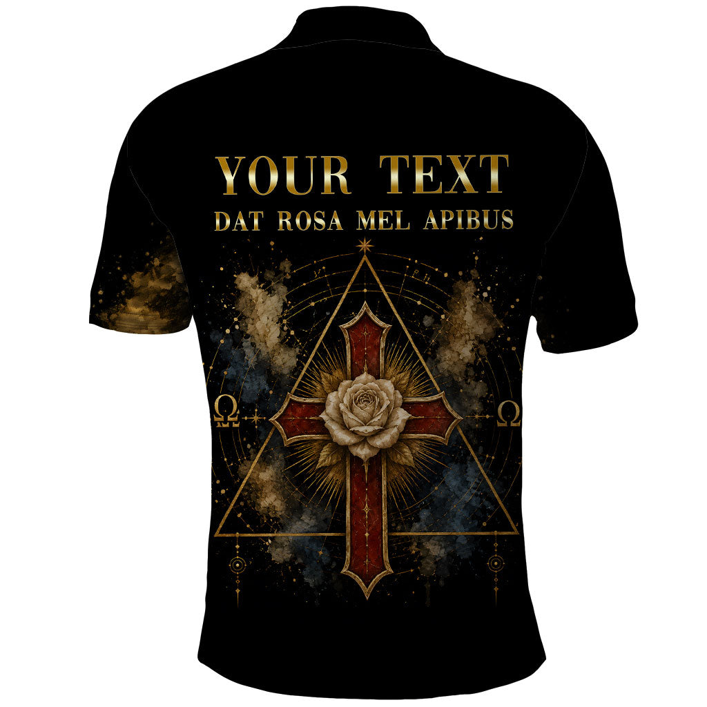 Personalized Rosicrucians Polo Shirt Sapiens Dominabitur Astris Rose Cross