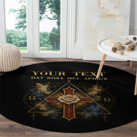 Personalized Rosicrucians Round Carpet Sapiens Dominabitur Astris Rose Cross