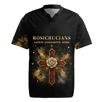 Personalized Rosicrucians Rugby Jersey Sapiens Dominabitur Astris Rose Cross