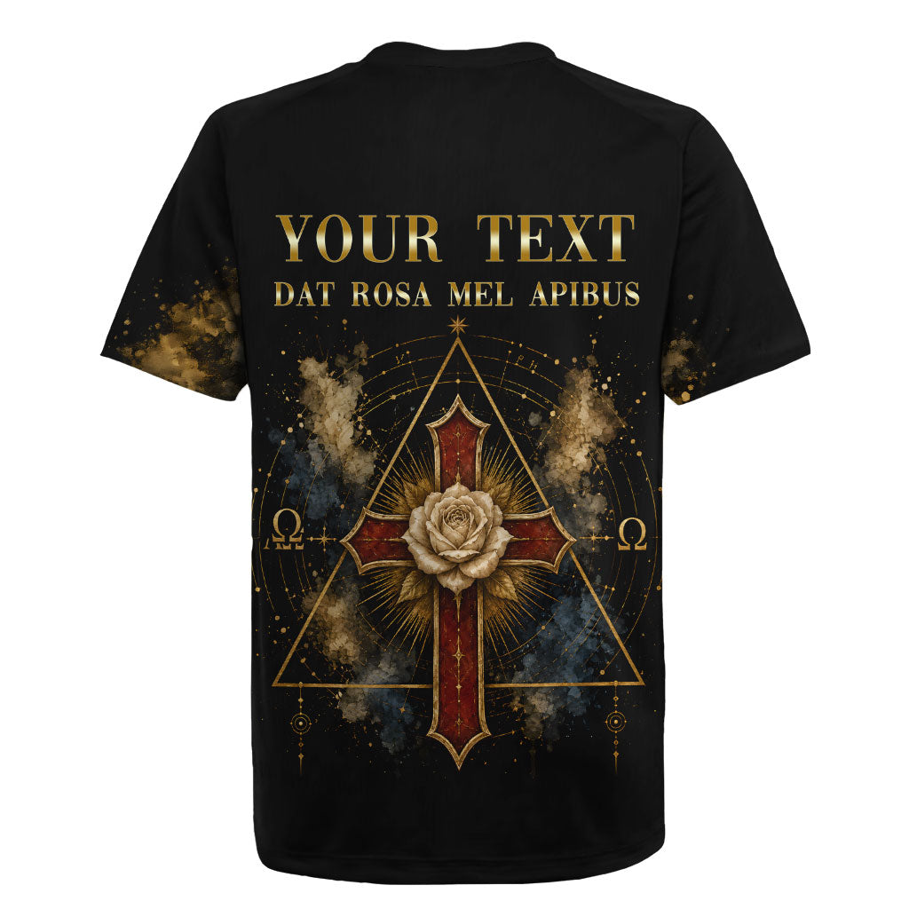 Personalized Rosicrucians Rugby Jersey Sapiens Dominabitur Astris Rose Cross