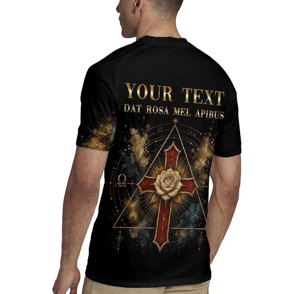 Personalized Rosicrucians Rugby Jersey Sapiens Dominabitur Astris Rose Cross
