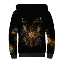 Personalized Rosicrucians Sherpa Hoodie Sapiens Dominabitur Astris Rose Cross