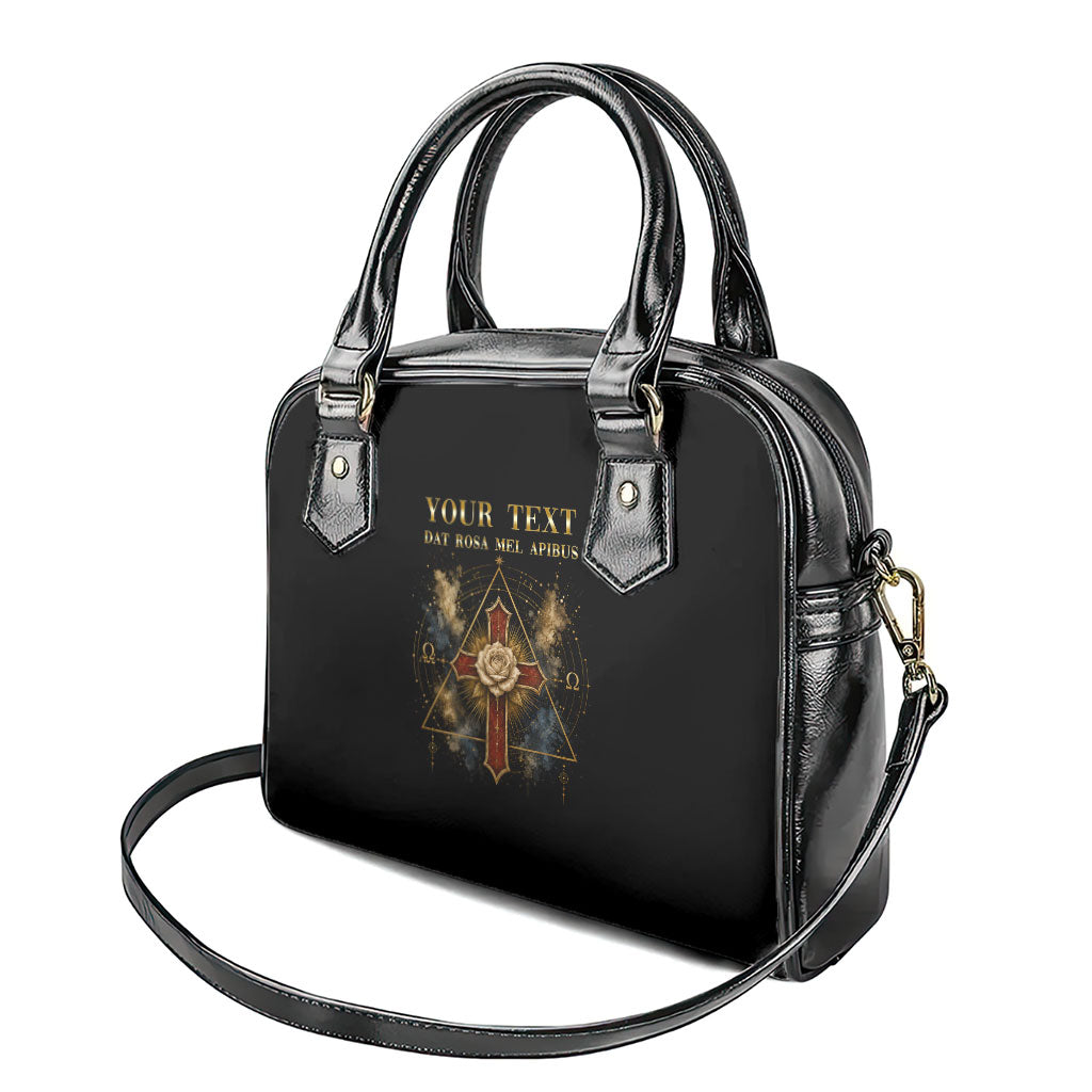 Personalized Rosicrucians Shoulder Handbag Sapiens Dominabitur Astris Rose Cross