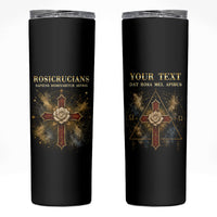 Personalized Rosicrucians Skinny Tumbler Sapiens Dominabitur Astris Rose Cross