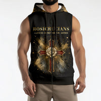 Personalized Rosicrucians Sleeveless Zip Hoodie Sapiens Dominabitur Astris Rose Cross