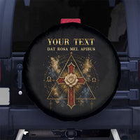 Personalized Rosicrucians Spare Tire Cover Sapiens Dominabitur Astris Rose Cross