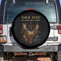 Personalized Rosicrucians Spare Tire Cover Sapiens Dominabitur Astris Rose Cross