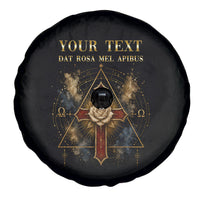 Personalized Rosicrucians Spare Tire Cover Sapiens Dominabitur Astris Rose Cross