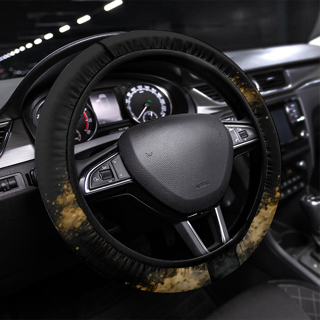 Rosicrucians Steering Wheel Cover Sapiens Dominabitur Astris Rose Cross