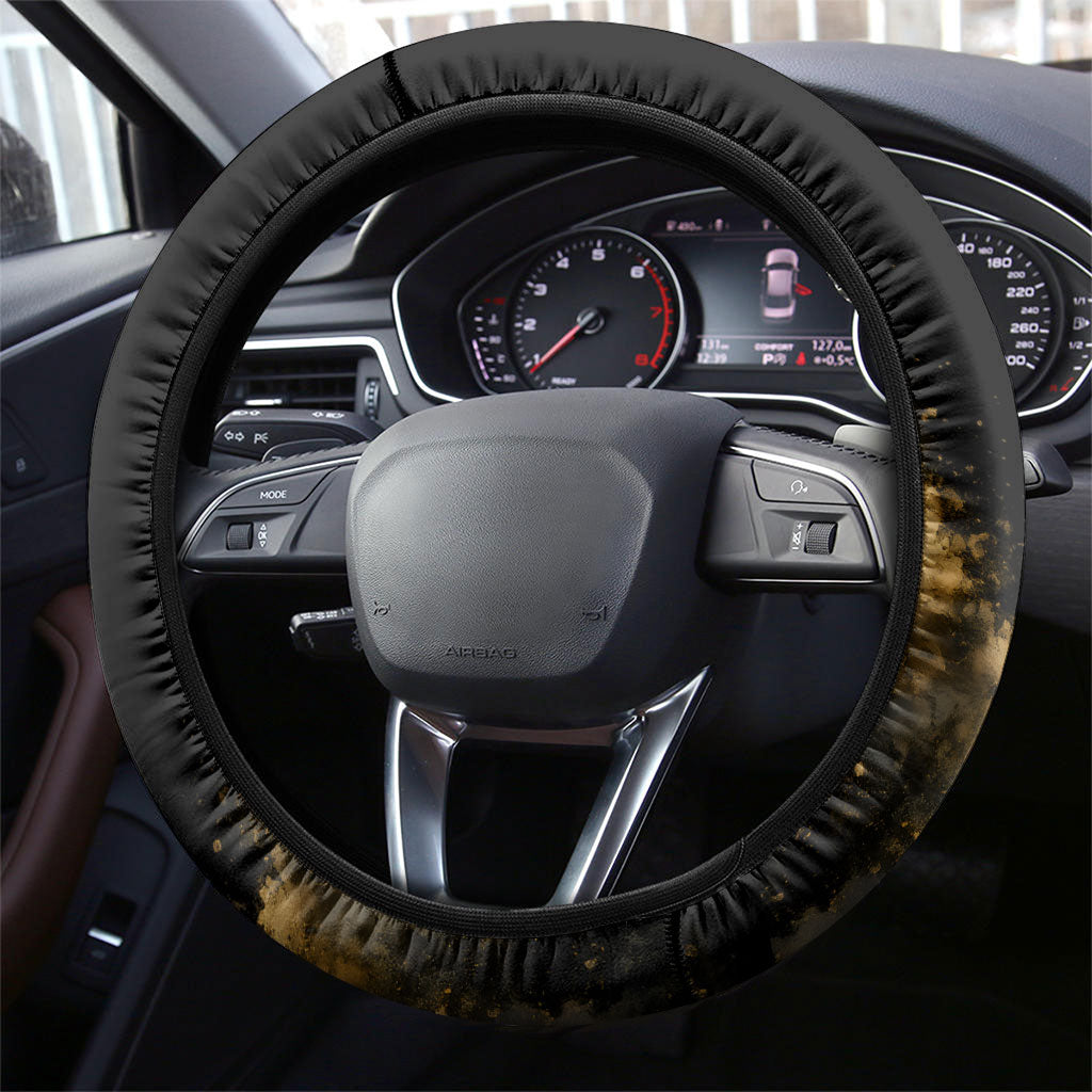 Rosicrucians Steering Wheel Cover Sapiens Dominabitur Astris Rose Cross