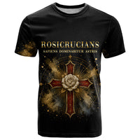 Personalized Rosicrucians T Shirt Sapiens Dominabitur Astris Rose Cross