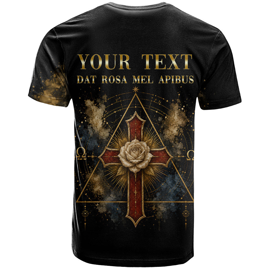 Personalized Rosicrucians T Shirt Sapiens Dominabitur Astris Rose Cross