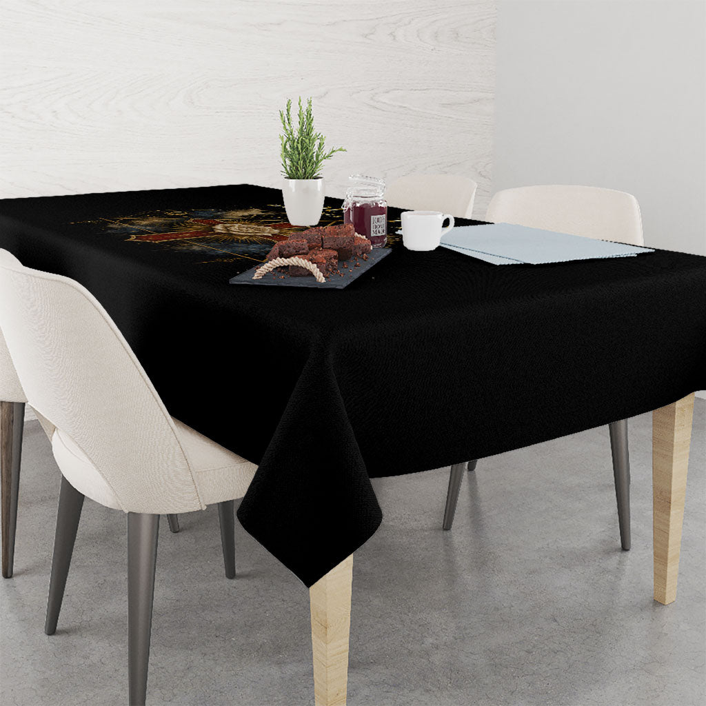 Personalized Rosicrucians Tablecloth Sapiens Dominabitur Astris Rose Cross