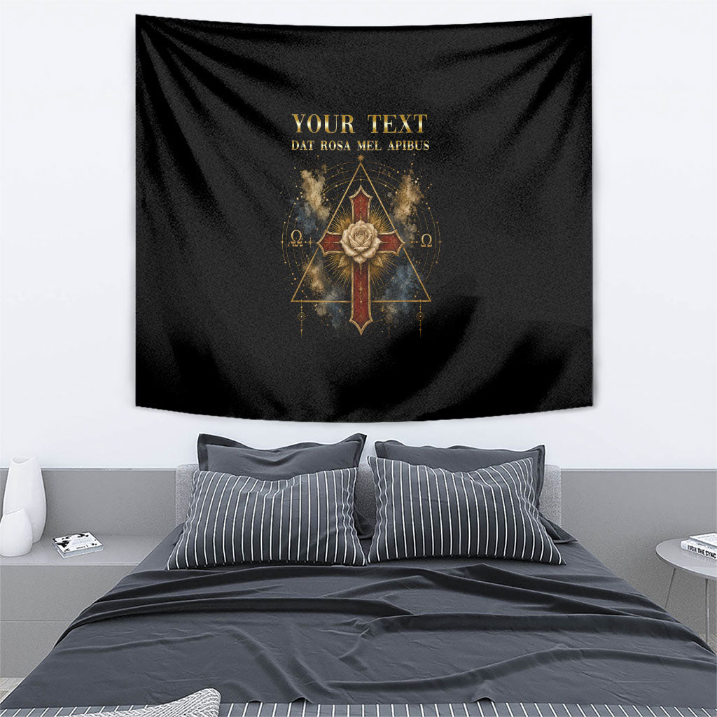 Personalized Rosicrucians Tapestry Sapiens Dominabitur Astris Rose Cross
