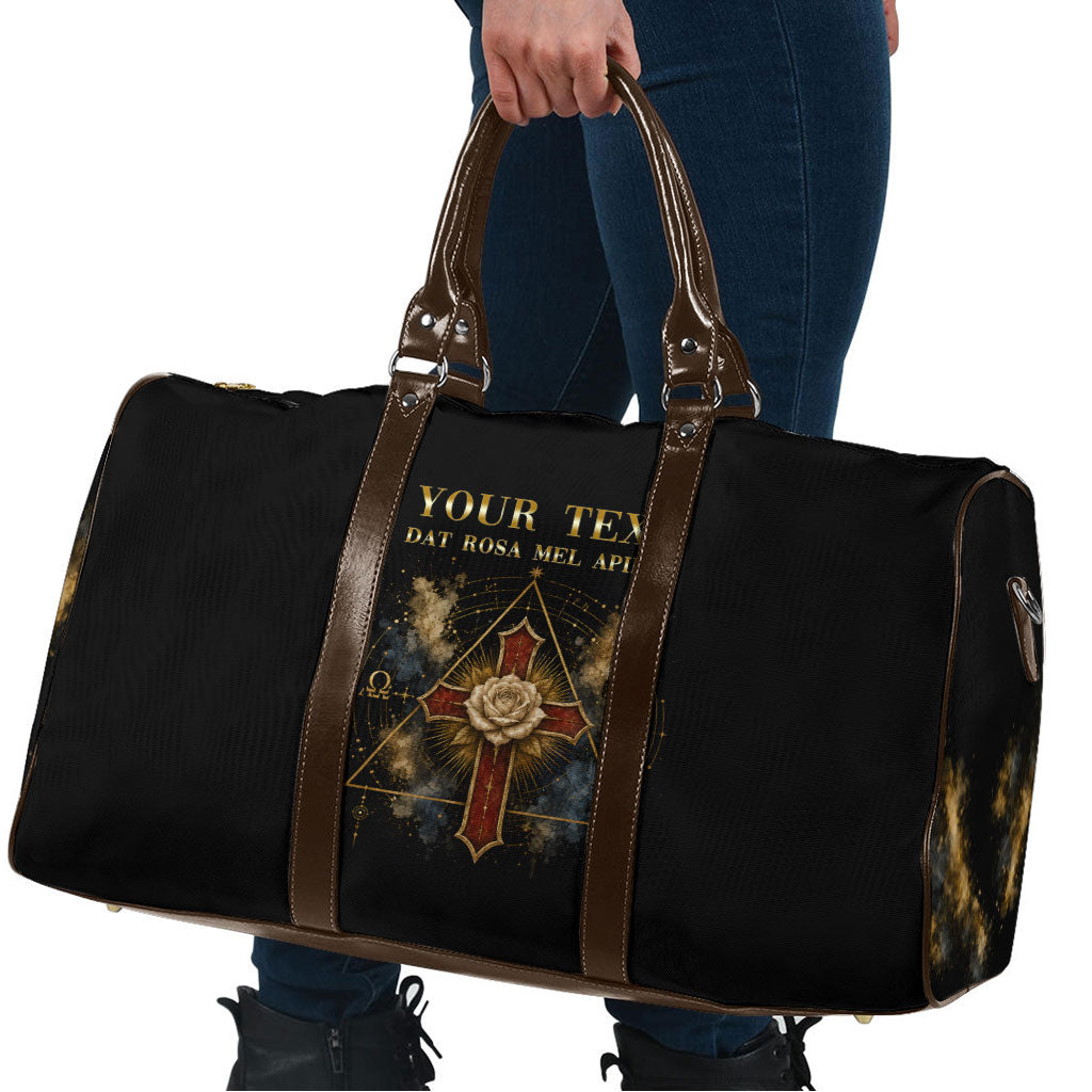 Personalized Rosicrucians Travel Bag Sapiens Dominabitur Astris Rose Cross