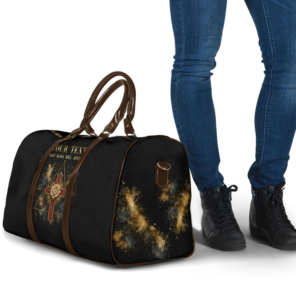 Personalized Rosicrucians Travel Bag Sapiens Dominabitur Astris Rose Cross