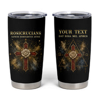 Personalized Rosicrucians Tumbler Cup Sapiens Dominabitur Astris Rose Cross