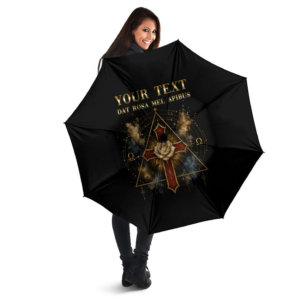 Personalized Rosicrucians Umbrella Sapiens Dominabitur Astris Rose Cross