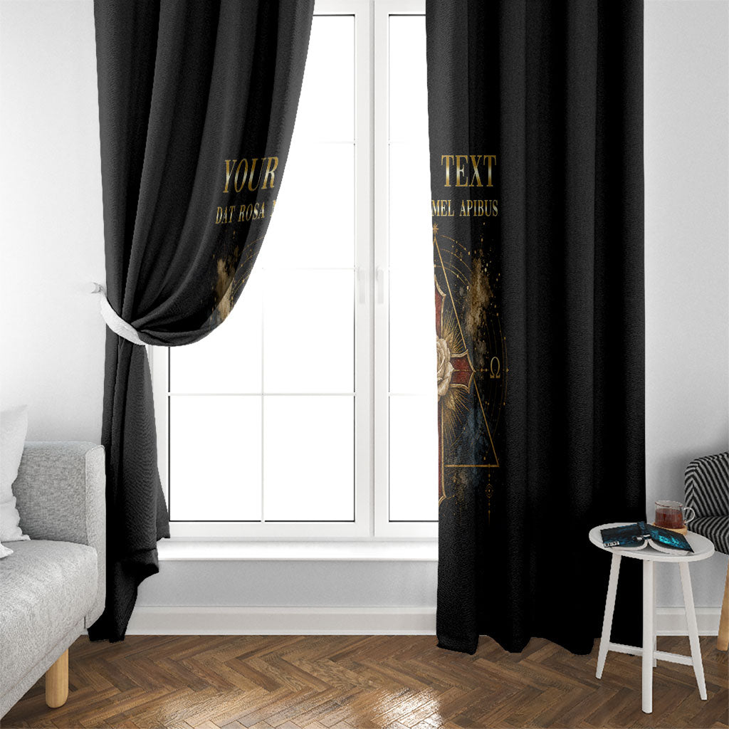 Personalized Rosicrucians Window Curtain Sapiens Dominabitur Astris Rose Cross