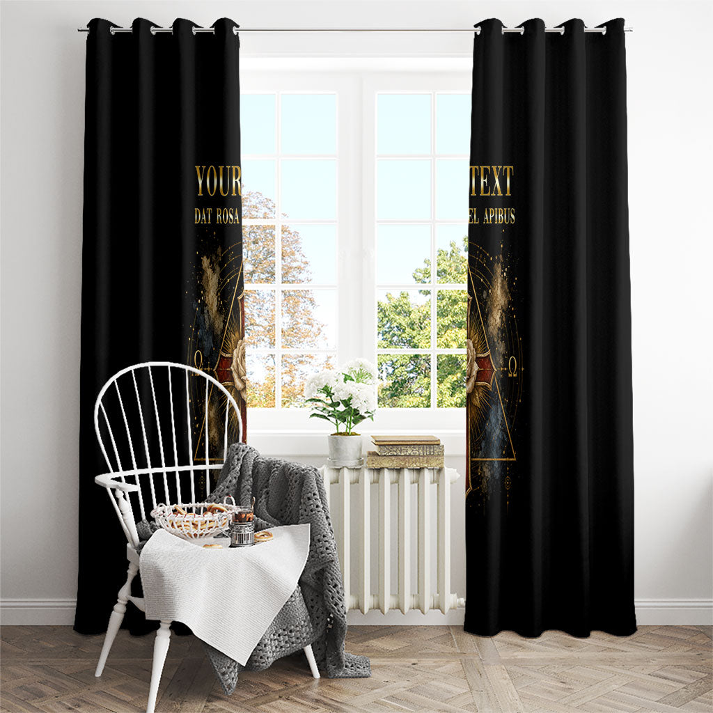 Personalized Rosicrucians Window Curtain Sapiens Dominabitur Astris Rose Cross