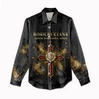 Personalized Rosicrucians Women Casual Shirt Sapiens Dominabitur Astris Rose Cross