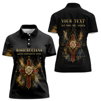 Personalized Rosicrucians Women Polo Shirt Sapiens Dominabitur Astris Rose Cross
