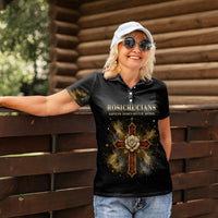 Personalized Rosicrucians Women Polo Shirt Sapiens Dominabitur Astris Rose Cross
