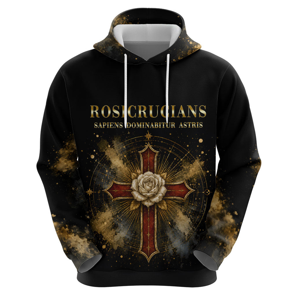 Personalized Rosicrucians Zip Hoodie Sapiens Dominabitur Astris Rose Cross