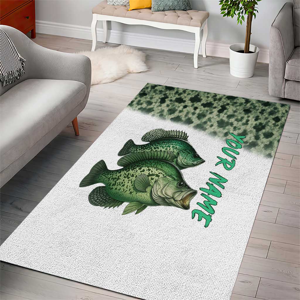 Crappie Tournament Fishing Customize Name Area Rug Camo Fade and Custom Name Design - Wonder Print Shop
