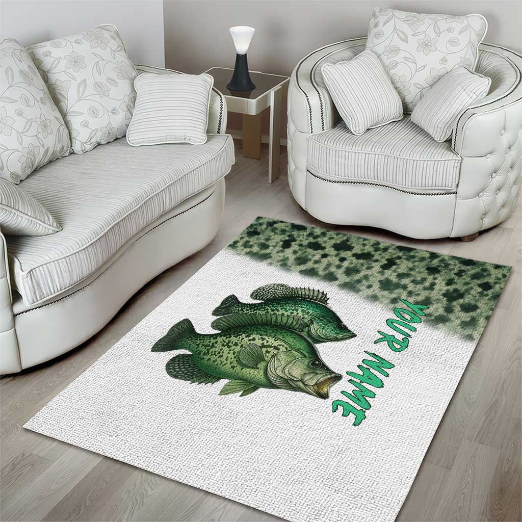 Crappie Tournament Fishing Customize Name Area Rug Camo Fade and Custom Name Design - Wonder Print Shop