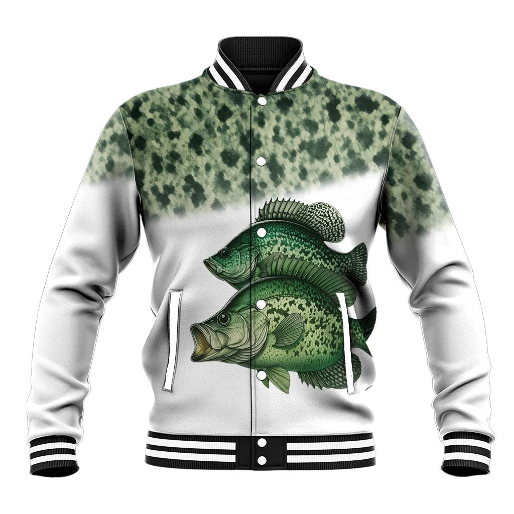 Crappie Tournament Fishing Customize Name Baseball Jacket Camo Fade and Custom Name Design - Wonder Print Shop