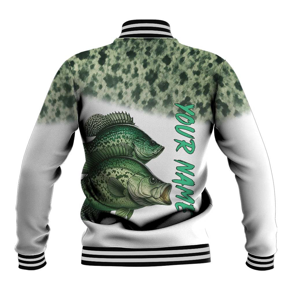 Crappie Tournament Fishing Customize Name Baseball Jacket Camo Fade and Custom Name Design - Wonder Print Shop