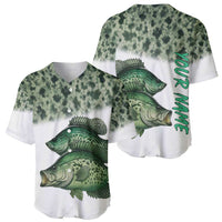Crappie Tournament Fishing Customize Name Baseball Jersey Camo Fade and Custom Name Design - Wonder Print Shop