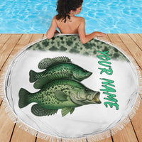 Crappie Tournament Fishing Customize Name Beach Blanket Camo Fade and Custom Name Design - Wonder Print Shop