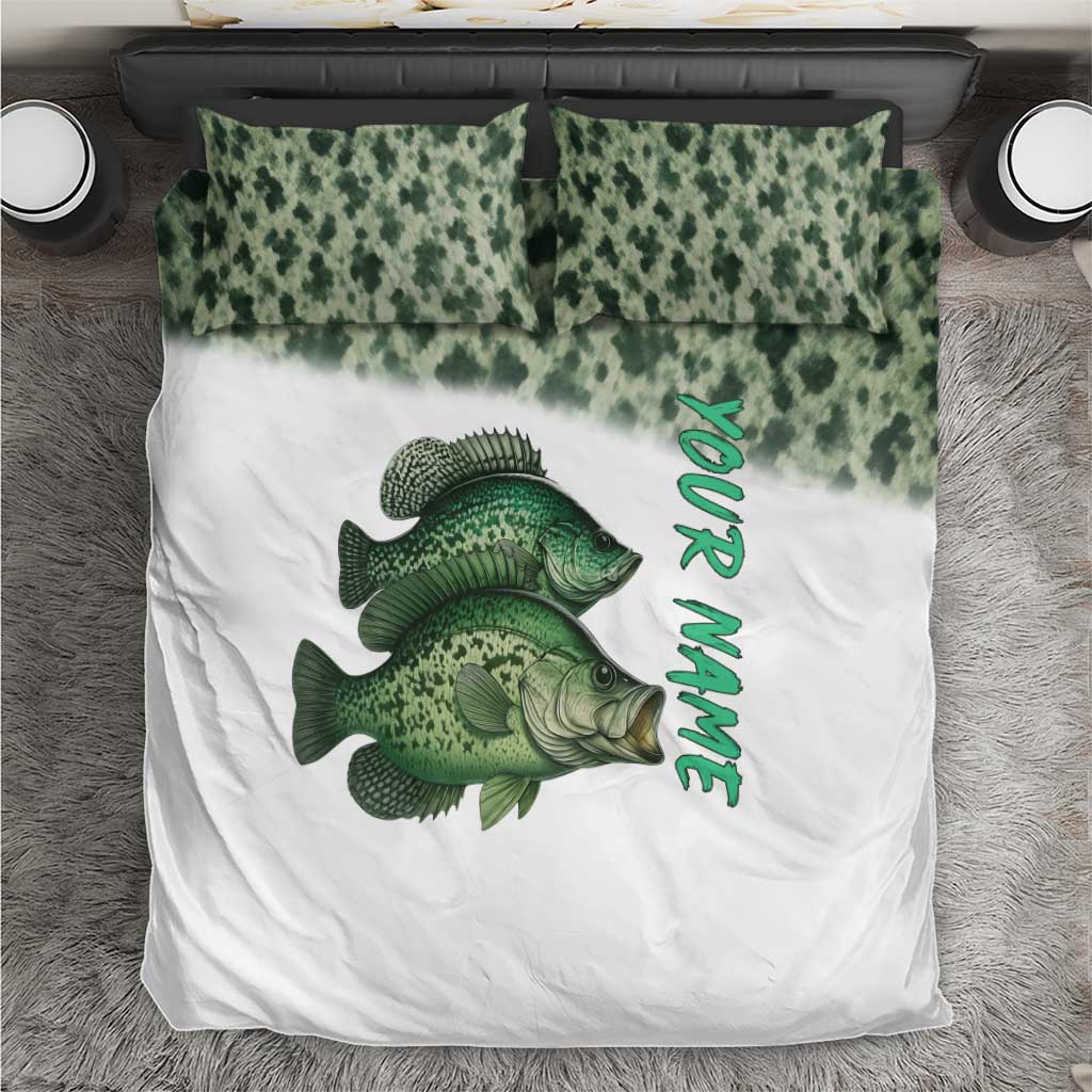 Crappie Tournament Fishing Customize Name Bedding Set Camo Fade and Custom Name Design - Wonder Print Shop