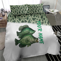 Crappie Tournament Fishing Customize Name Bedding Set Camo Fade and Custom Name Design - Wonder Print Shop