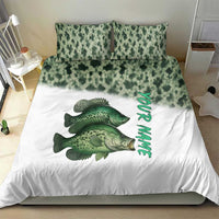 Crappie Tournament Fishing Customize Name Bedding Set Camo Fade and Custom Name Design - Wonder Print Shop