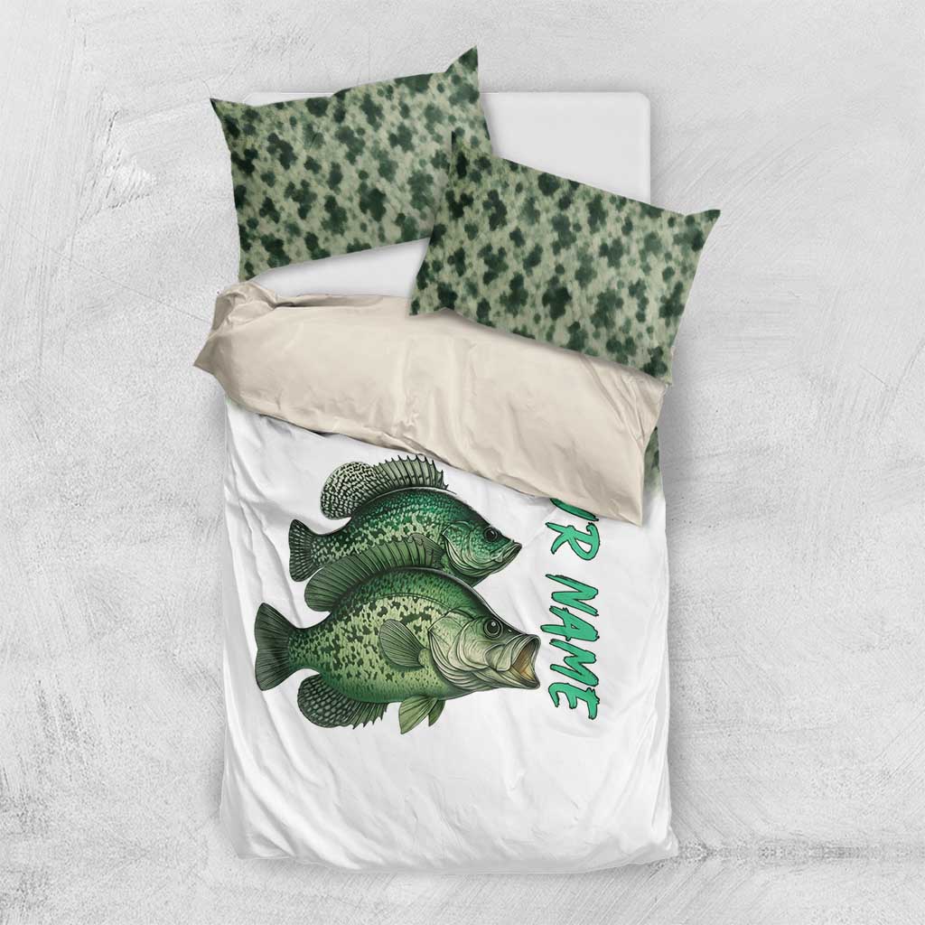 Crappie Tournament Fishing Customize Name Bedding Set Camo Fade and Custom Name Design - Wonder Print Shop