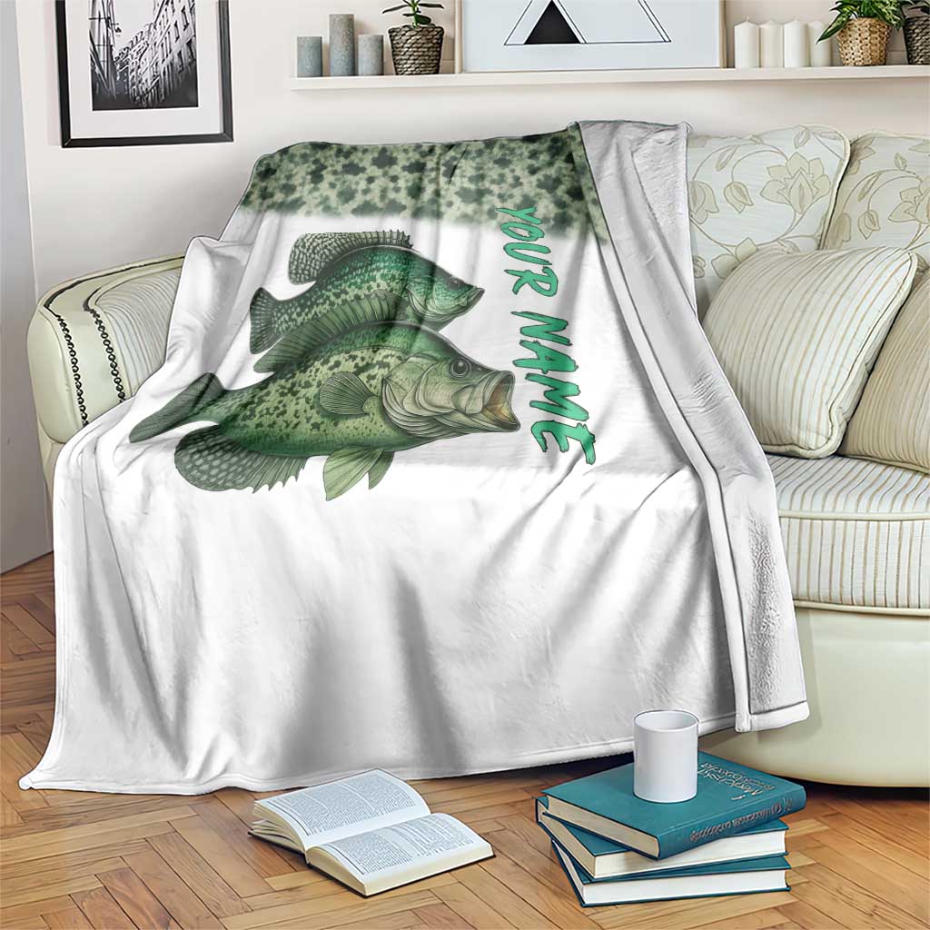 Crappie Tournament Fishing Customize Name Blanket Camo Fade and Custom Name Design - Wonder Print Shop