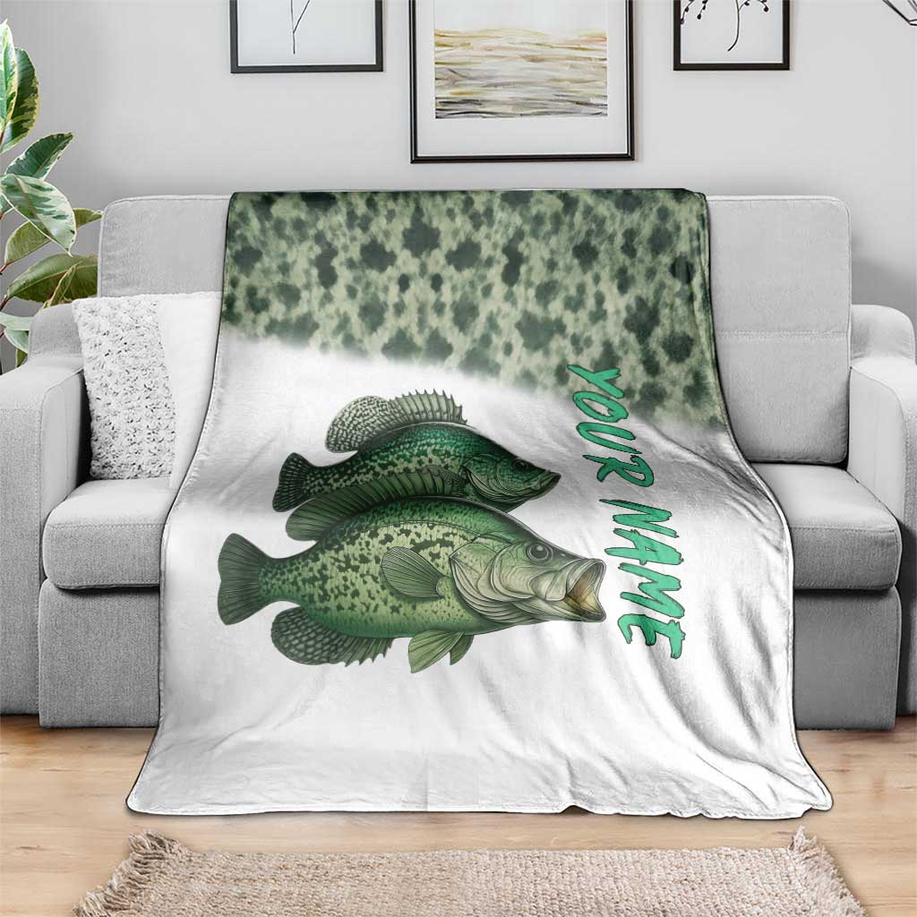 Crappie Tournament Fishing Customize Name Blanket Camo Fade and Custom Name Design - Wonder Print Shop