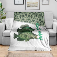 Crappie Tournament Fishing Customize Name Blanket Camo Fade and Custom Name Design - Wonder Print Shop