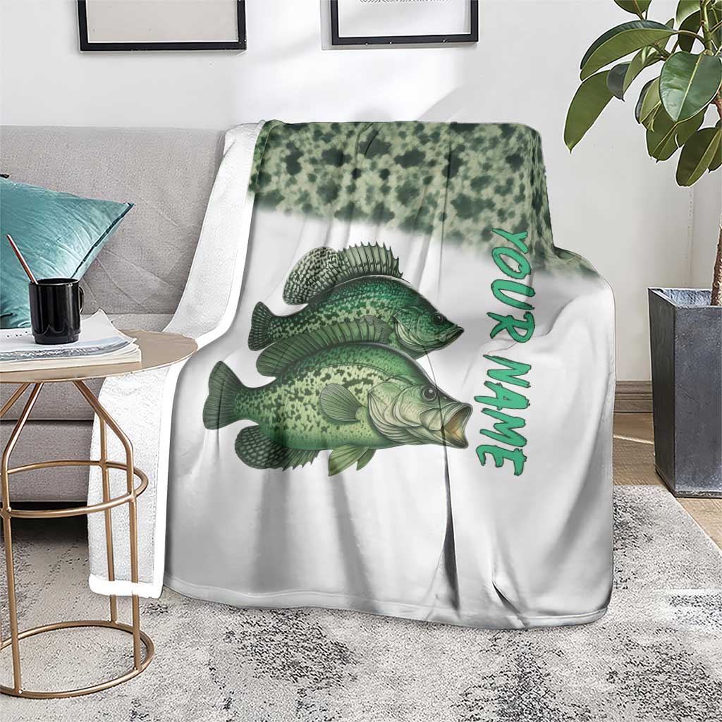 Crappie Tournament Fishing Customize Name Blanket Camo Fade and Custom Name Design - Wonder Print Shop