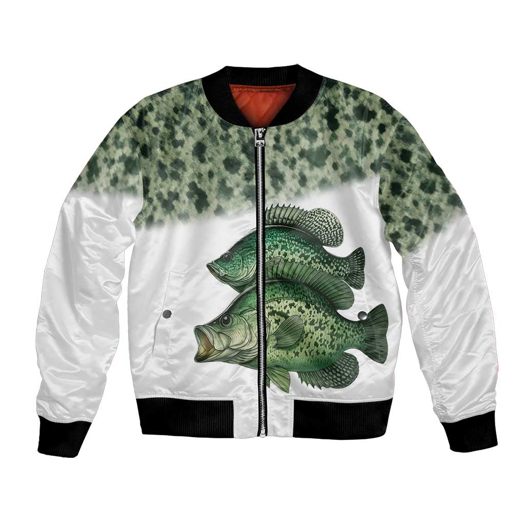 Crappie Tournament Fishing Customize Name Bomber Jacket Camo Fade and Custom Name Design - Wonder Print Shop
