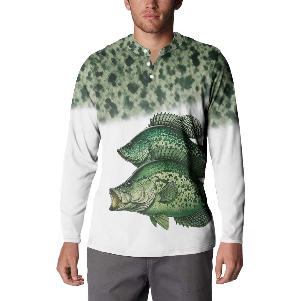 Crappie Tournament Fishing Customize Name Button Sweatshirt Camo Fade and Custom Name Design - Wonder Print Shop