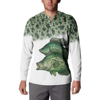 Crappie Tournament Fishing Customize Name Button Sweatshirt Camo Fade and Custom Name Design - Wonder Print Shop