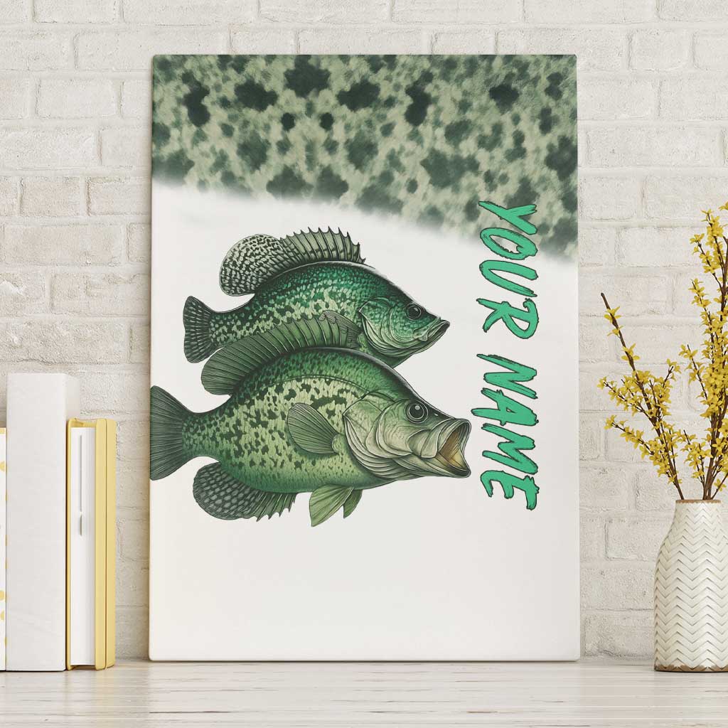 Crappie Tournament Fishing Customize Name Canvas Wall Art Camo Fade and Custom Name Design - Wonder Print Shop